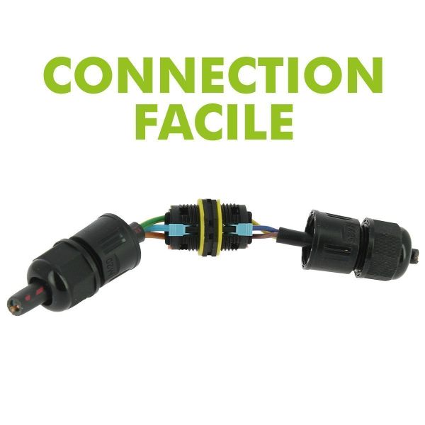 Connecteur étanche automatique IP68 250V 16A Noir 3 Fils ENFICHABLE M/F 