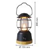 Rechargeable LED Lantern Hurricane Style Warm White Dimmable