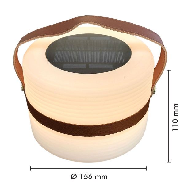 Lampe de table LED Solaire Rechargeable RBG + Blanc Chaud