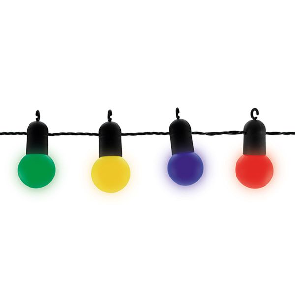 Guirlande guinguette solaire 15 Ampoules LED Multicolores