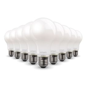 Set of 9 LED bulbs 7W Eq 60W Frosted standard E27