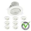[REFURBISHED PRODUCT] Set of 10 Valence 8W Adjustable LED Recessed Spotlights Equ. 75W 3000K - Very good condition