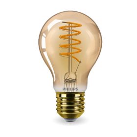 LED-Lampe PHILIPS MASTER Value E27 A60 Filament 4W Bernstein Dimmbar