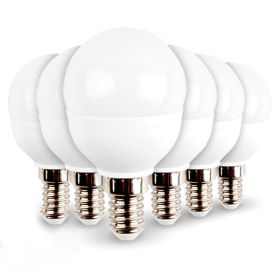 Lote de 6 bombillas LED E14 Mini Globe 5.5W 470 lúmenes