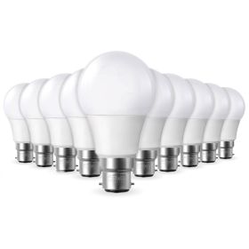 Set of 10 LED bulbs B22 11W Eq 75W