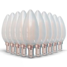Lot of 10 LED Bulbs E14 opaque 4W eq 40W 470lm