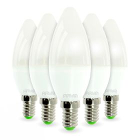 Lot of 5 LED Bulbs E14 6W Rendering 40W 420LM