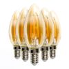 Set di 5 lampadine LED ambra E14 C35 filamento 4W