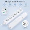 Cable power strip 6 sockets 150 cm