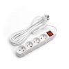 Power strip 4 sockets 150 cm of Cable with switch