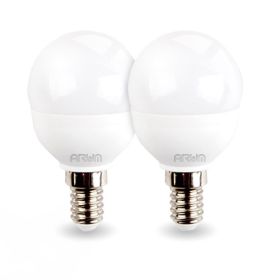 Los mit 2 LED-Lampen E14 P45 5,5 W Gl. 40 W.