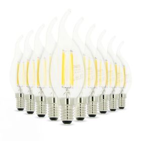 Lot von 10 Led Flame Bulbs E14 4W Filament