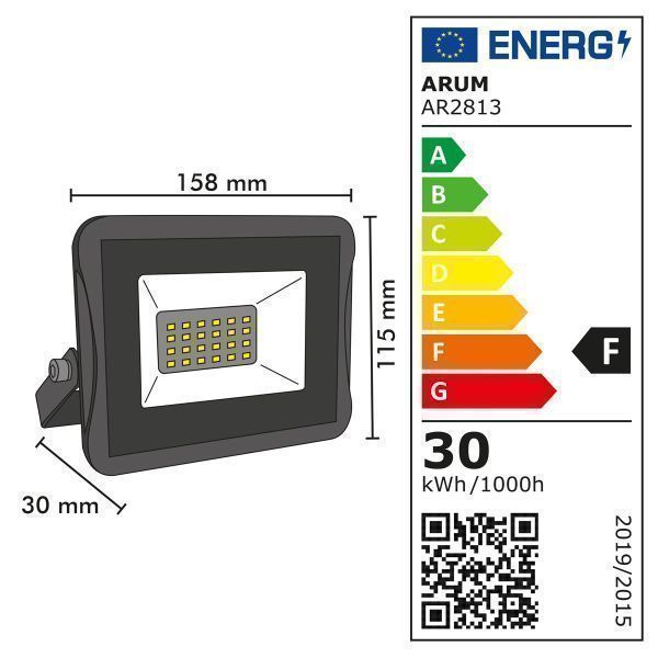Lot of 10 LED floodlights 30W IP65 outdoor