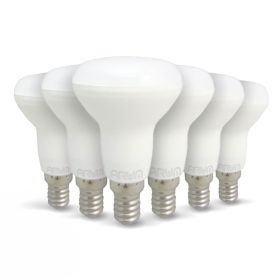 Set of 6 LED bulbs E14 R50 6W Eq 50W