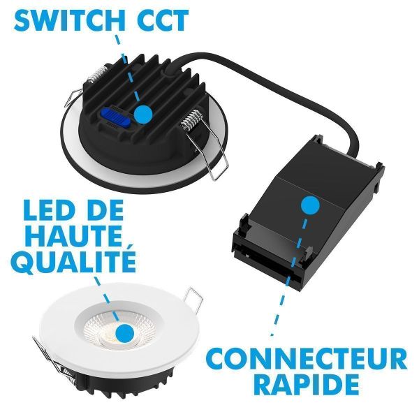 Foco LED empotrable 5W RIZE CCT RT2020 IP65