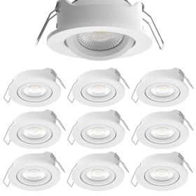Set of 10 Adjustable Recessed LED Spotlights 5W RIZE CCT RT2020 IP65