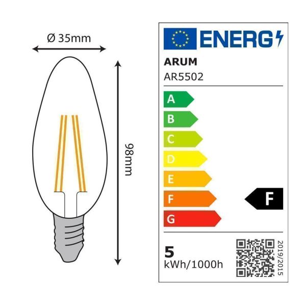 LED-Lampe E14 4,9W 2700K Filament