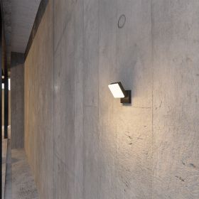 Matte black exterior wall light GX53 Portofino IP44