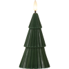 Fir LED candle 15cm green on batteries