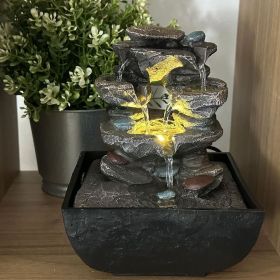 Relaxing ROCKFALL indoor fountain and warm white LED