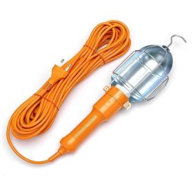Orangefarbene E27-Baustellenlampe 15 Meter