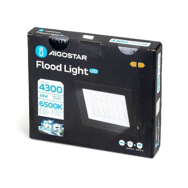 Outdoor LED floodlight 50W IP65 4300 Lumens Eq 200Watts