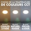 Spot LED GU10 6W Eq 60Watts CCT Blanc chaud Blanc naturel Blanc froid