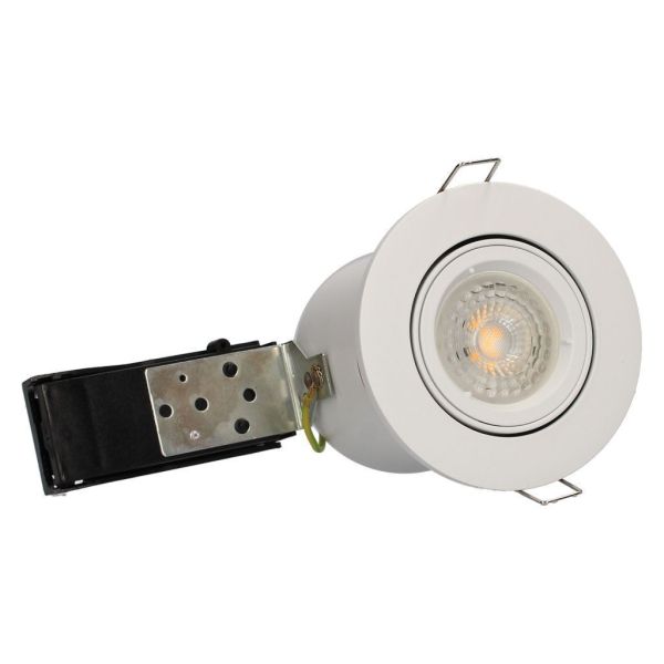 Foco orientable blanco BBC con spot LED GU10 350 Lm