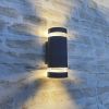 TORRE Anthracite rounded outdoor wall light IP54