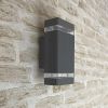 LUIS Anthracite outdoor wall light double beam GU10 IP54