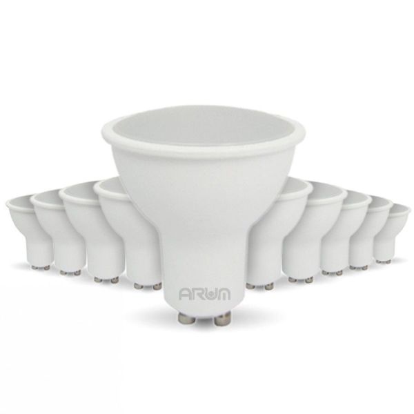 Lot of 10 LED bulbs GU10 7W eq. 60W 2700K Warm White