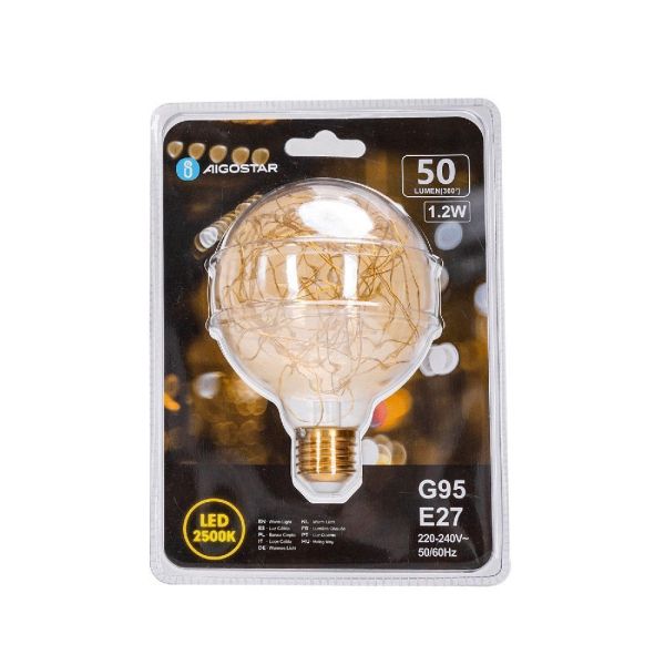Ampoule à Micro LED E27 G95 Blanc chaud