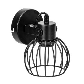 Black metal wall light (without bulb) E27