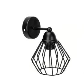 Lampada da parete in metallo nero (senza lampadina) E27