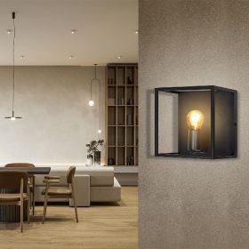 Indoor wall light E27 square
