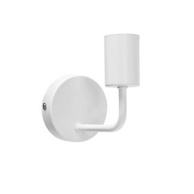 White metal wall light (without bulb) E27