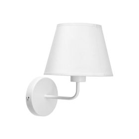 Weiße IP20-Lampenschirm-Wandleuchte (ohne Leuchtmittel) E27