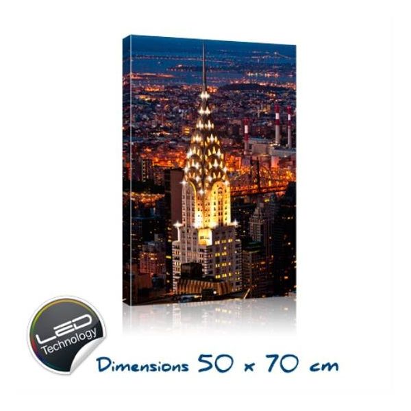 CRYSTAL TOWER New York lavagna luminosa 50 x 70 cm