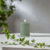 Green LED wax candle 15cm with Timer