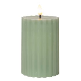Green LED wax candle 15cm with Timer
