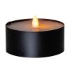 White wax candle with Timer D10cm