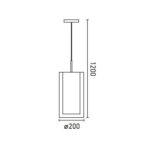 SABA Lámpara de suspensión de níquel mate 1L