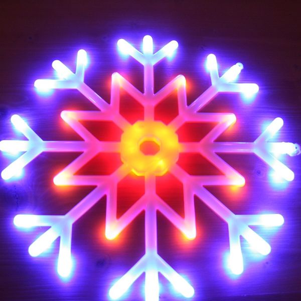 Animated multicolored snowflake