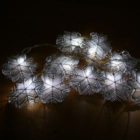 Girlande 10 weiße LED-Flocken