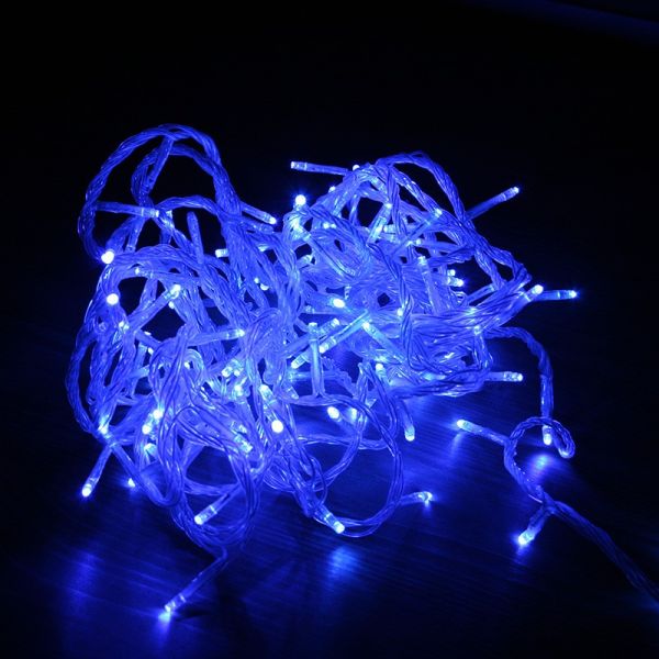 Guirlande lumineuse flicker 128 led bleu