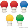 Blister 5 led bulbs B22 colors