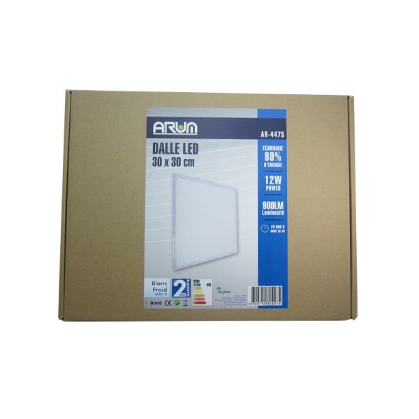 Dalle lumineuse led 300 x 300 12W Blanc froid