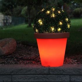 Orange terracotta light pot