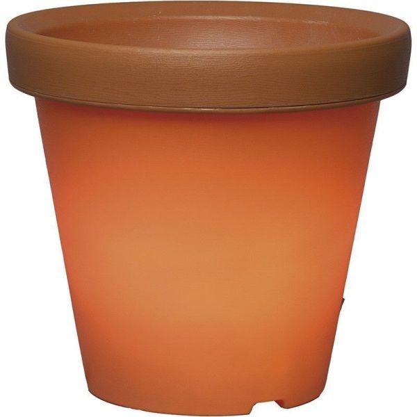 Orange terracotta light pot