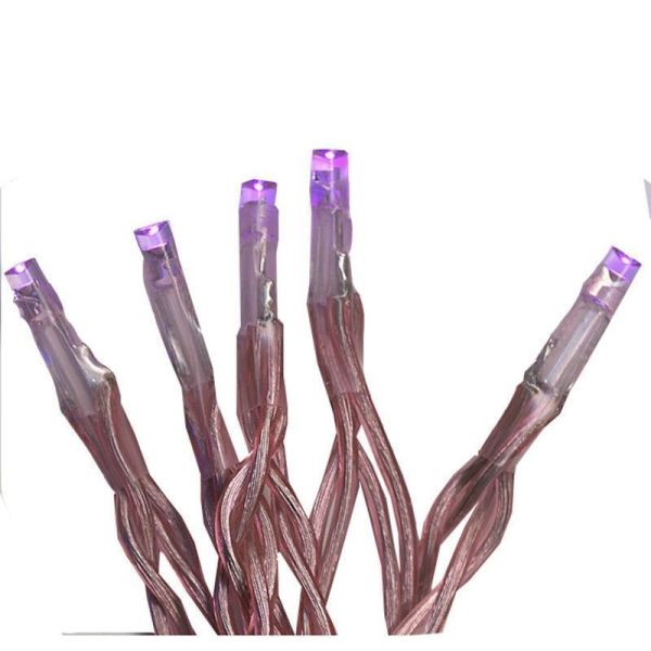 Girlande 15 rosa LEDs an Batterien